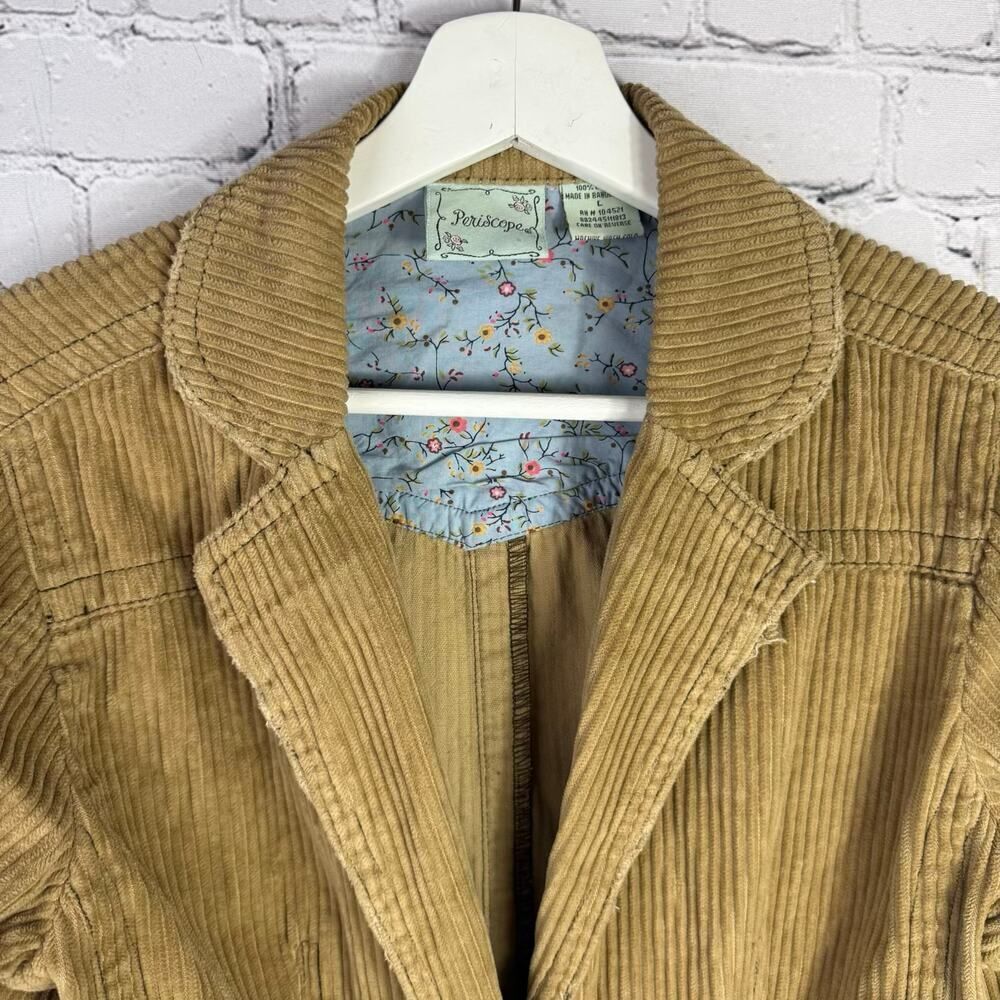 Vintage Y2K Corduroy Jacket Blazer Size Large Periscope I - Picture 4 of 9